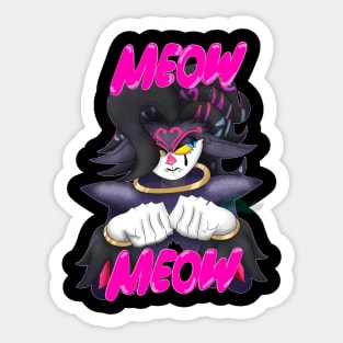 meow meow negative kitty Sticker